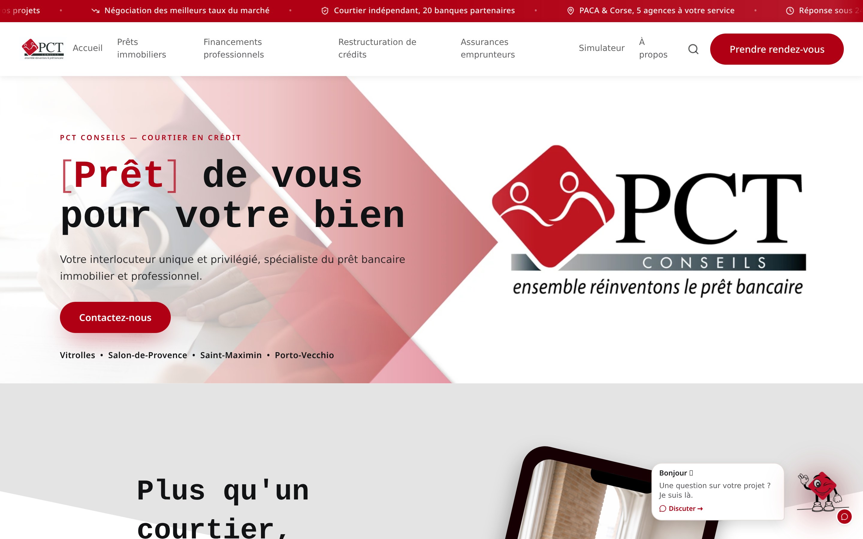 Aperçu du site PCT Conseils